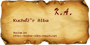 Kuchár Alba névjegykártya